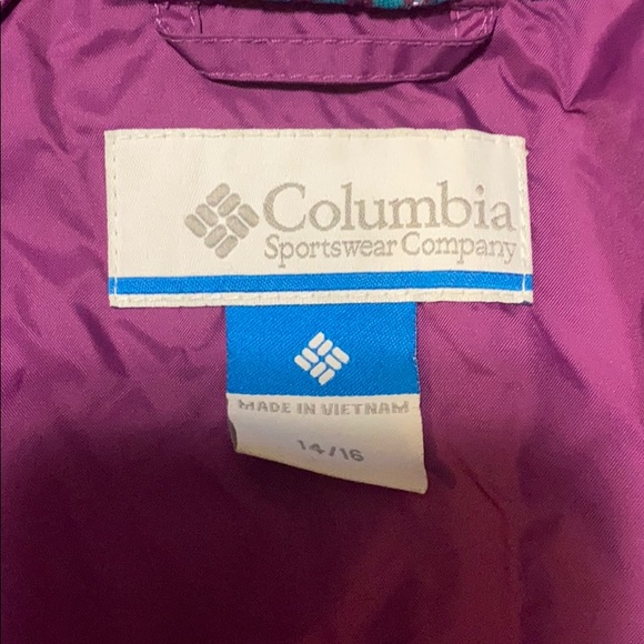 Girls Columbia Purple Windbreaker Size 14/16 - Picture 7 of 8